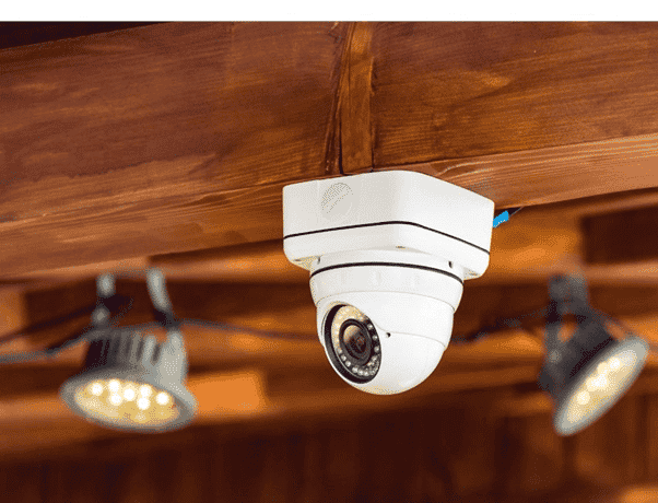 Picture of beam mounted security camera