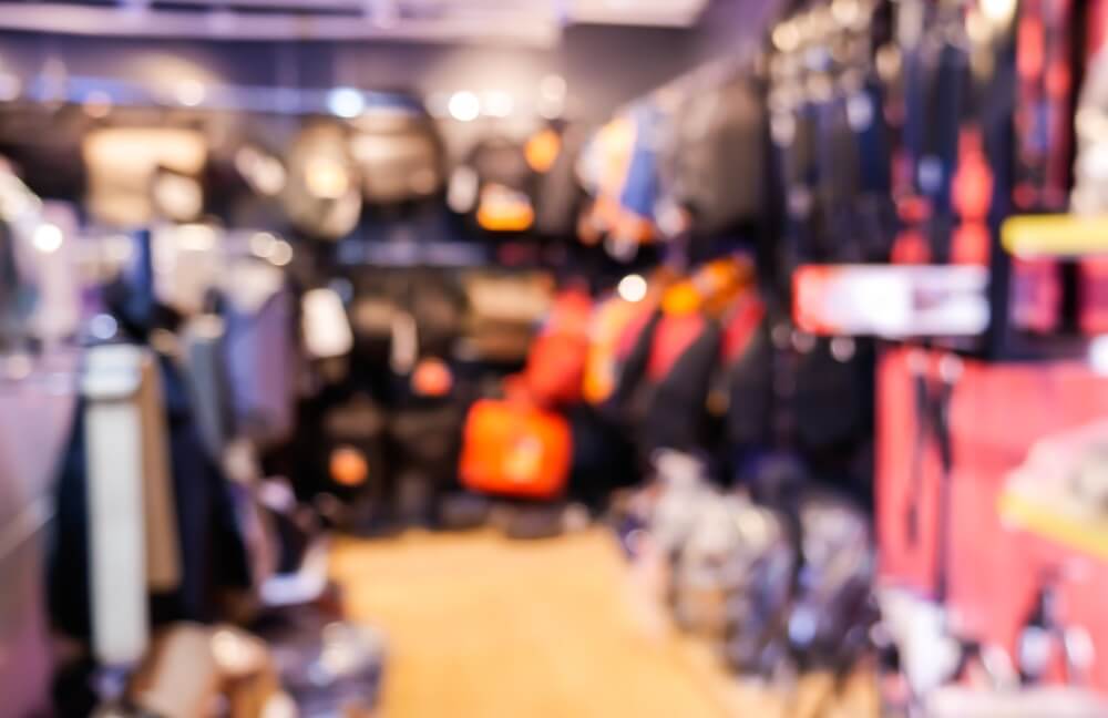 Blurred picture of a retail store